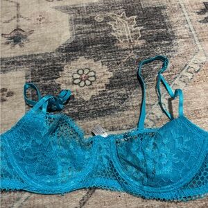 Adore Me Teal Lace sheer Bra